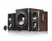 Edifier S360DB Brown, HI-Res sound 2.1/ 150W (75W+ 2x40W) RMS, Audio In: Bluetooth 4.1 aptX Wireless Sound, RCA x2, PC, AUX, optical, coaxial, remote control, all wooden, (sub.8- + satl.(3,5-+1-))